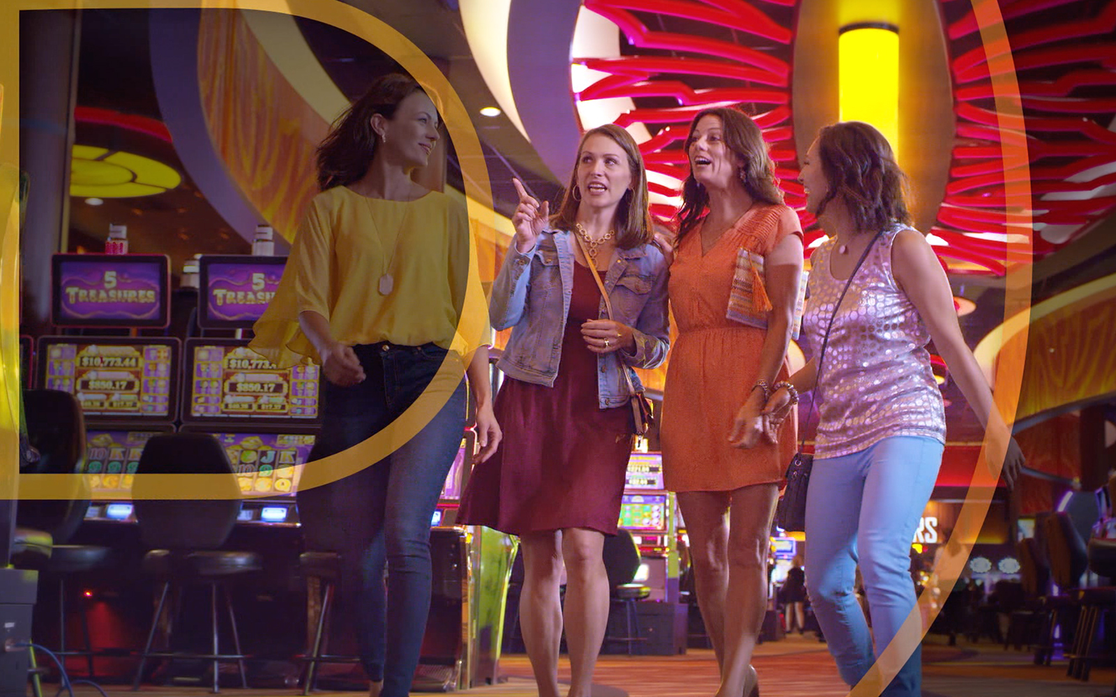 ladies walking in casino