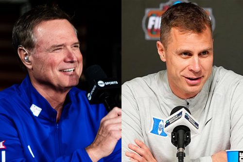 Coach Bill Self & Duke’s Coach Jon Scheyer